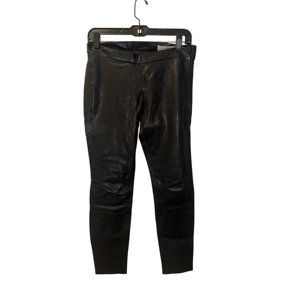 Women’s All Saints Genuine Lamb Leather Skinny Pants. Size 2 - Picture 1 of 4